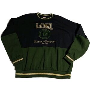 Marvel Loki Glorious Purpose BoxLunch Womens Small Embroidered Sweatshirt